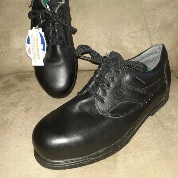 J.B. GOODHUE CANADA-Steel Toe Dress Work Shoes-Black Leather-Size 10.5E-NWOB - Picture 1 of 8